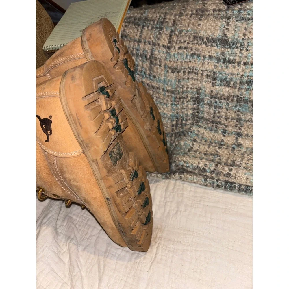 Texas Steer Flexcore Mens 7E Tan Leather Work Boots Lug Sole 2285/1000 Wheat